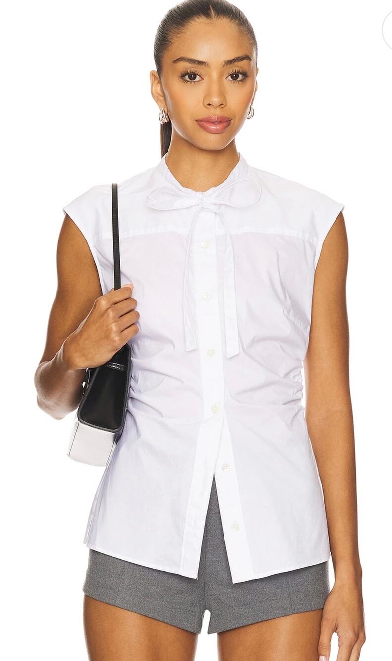 Veronica Beard Joon Tie-Neck Blouse - New with Tags size 12